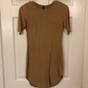NWOT: Tan Suede Tunic Dress